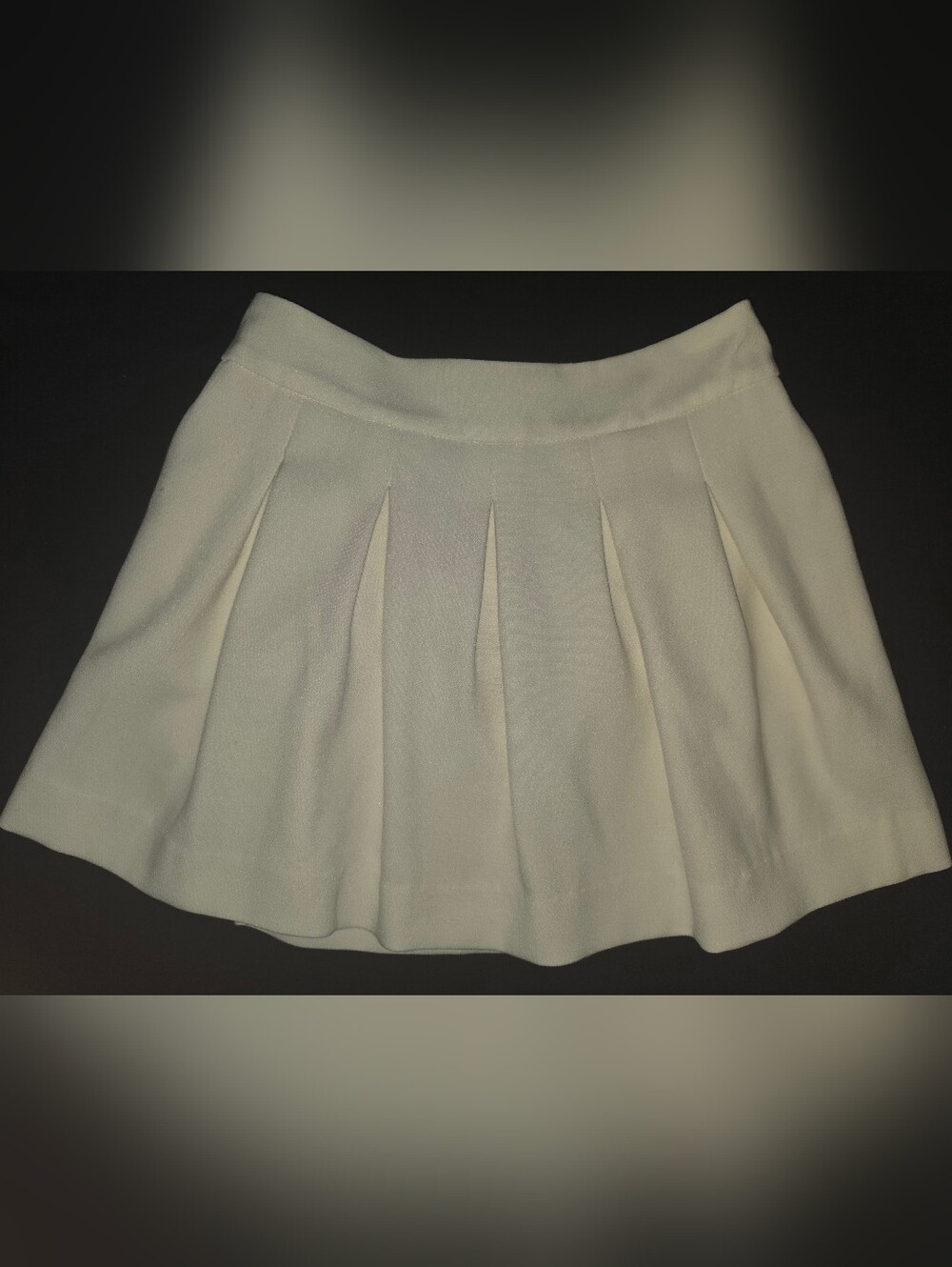 Banana Republic Cream Pleated Skater Skirt
